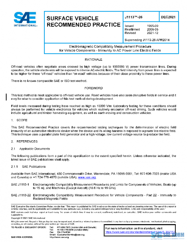 SAE J1113/26_202112 PDF
