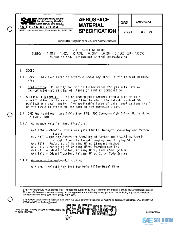 SAE AMS6473 PDF SAE AMS6473 PDF