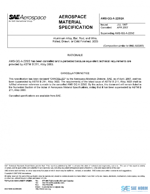 SAE AMSQQA225/2A PDF