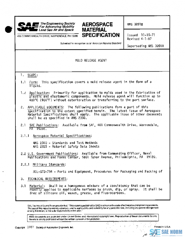 SAE AMS3091B PDF