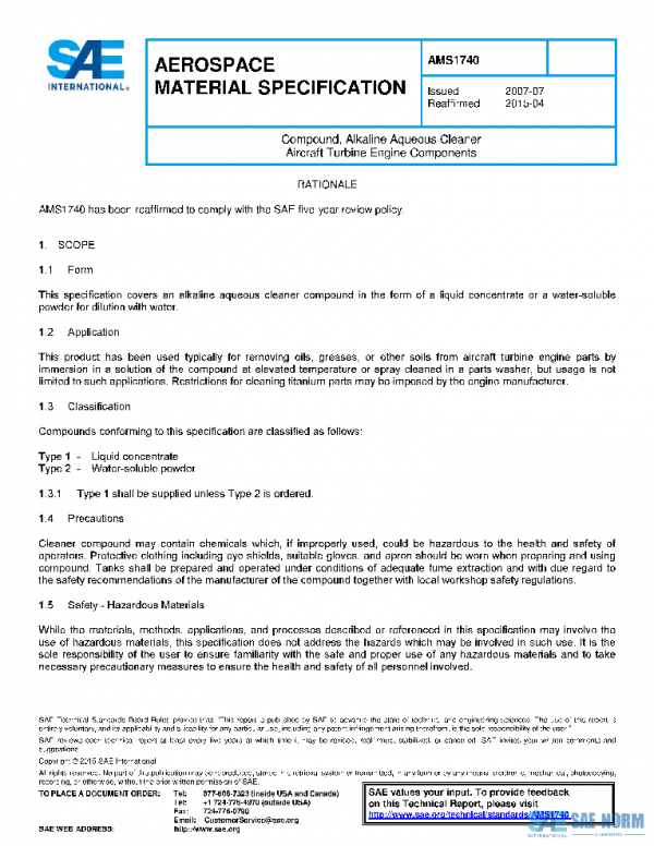 SAE AMS1740 PDF