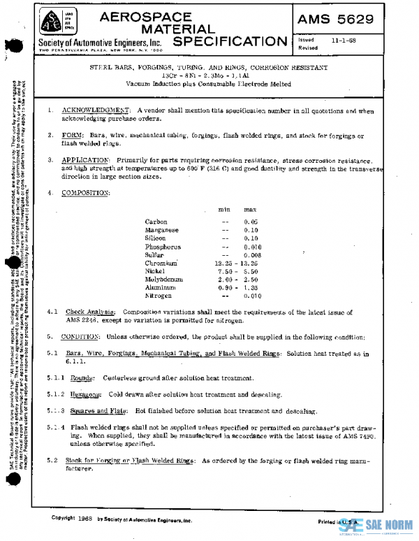 SAE AMS5629 PDF SAE AMS5629 PDF