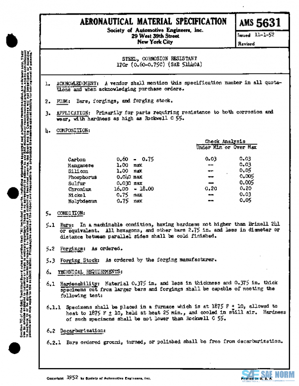 SAE AMS5631 PDF SAE AMS5631 PDF