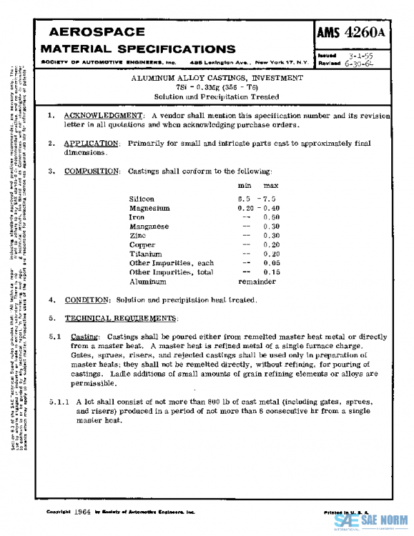 SAE AMS4260A PDF
