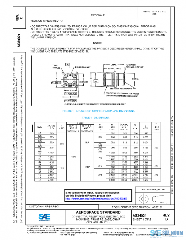 SAE AS34021D PDF SAE AS34021D PDF