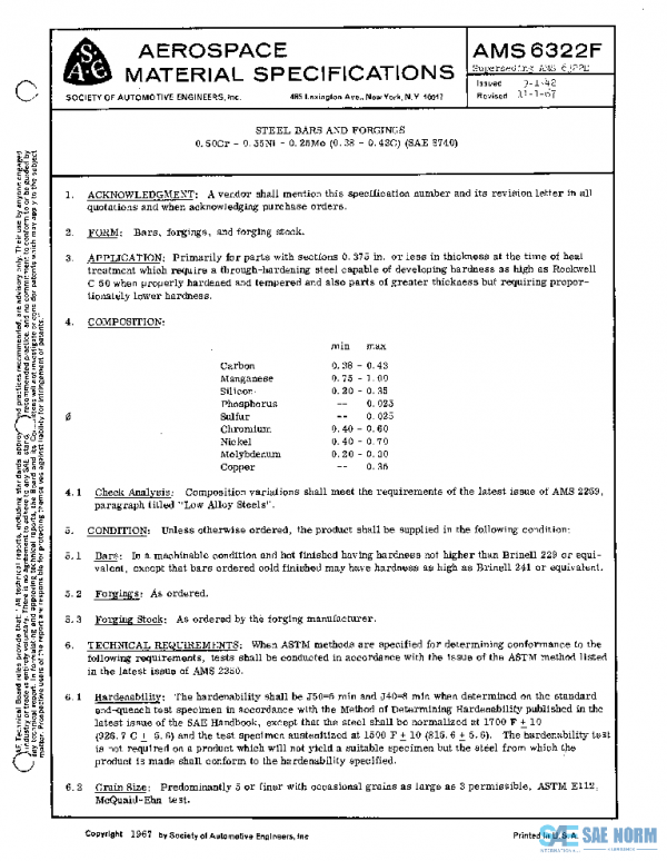 SAE AMS6322F PDF SAE AMS6322F PDF