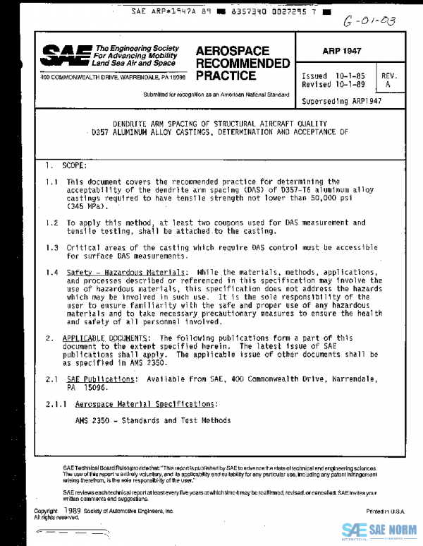SAE ARP1947A PDF