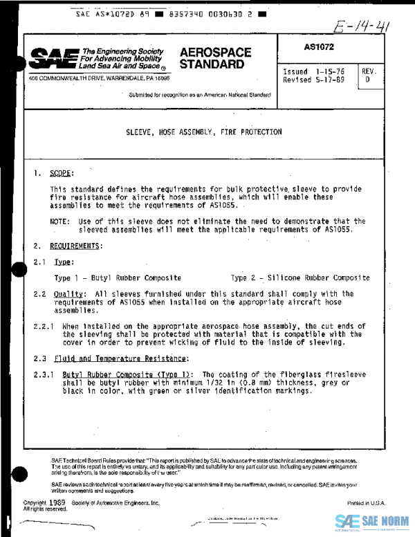 SAE AS1072D PDF SAE AS1072D PDF