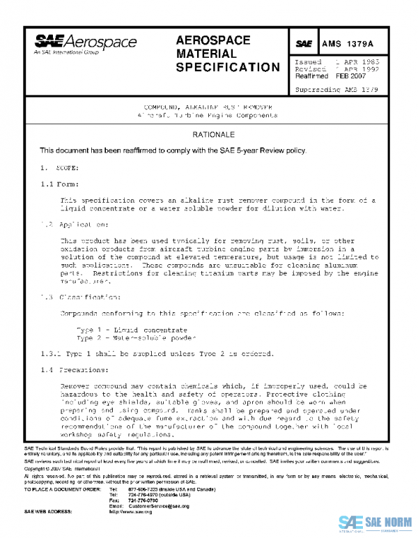 SAE AMS1379A PDF SAE AMS1379A PDF