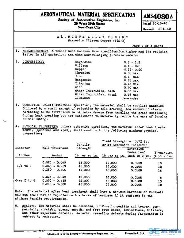 SAE AMS4080A PDF SAE AMS4080A PDF