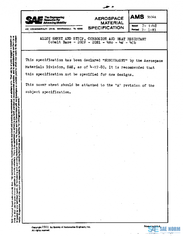 SAE AMS5534A PDF SAE AMS5534A PDF