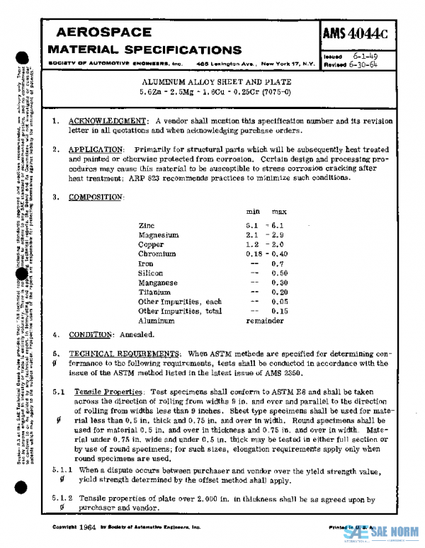 SAE AMS4044C PDF SAE AMS4044C PDF