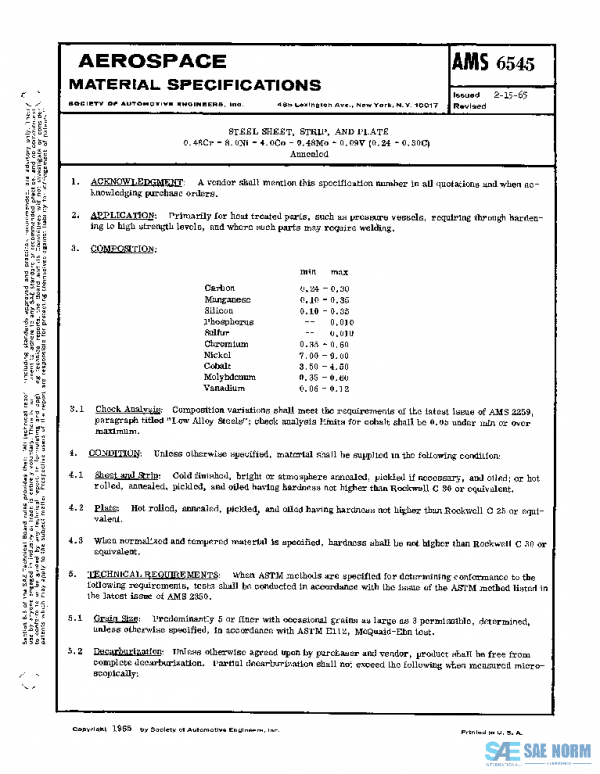 SAE AMS6545 PDF SAE AMS6545 PDF