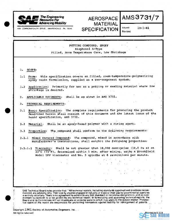 SAE AMS3731/7 PDF SAE AMS3731/7 PDF