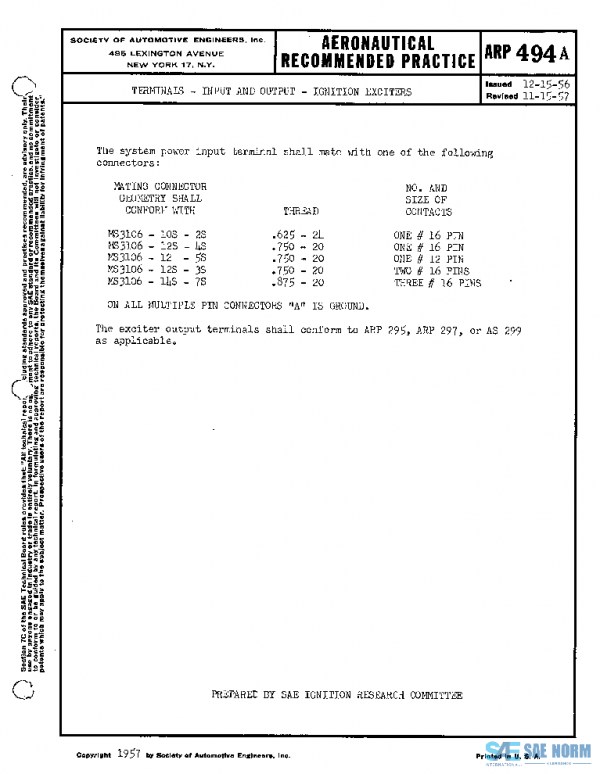 SAE ARP494A PDF