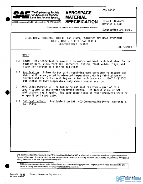 SAE AMS5645M PDF SAE AMS5645M PDF