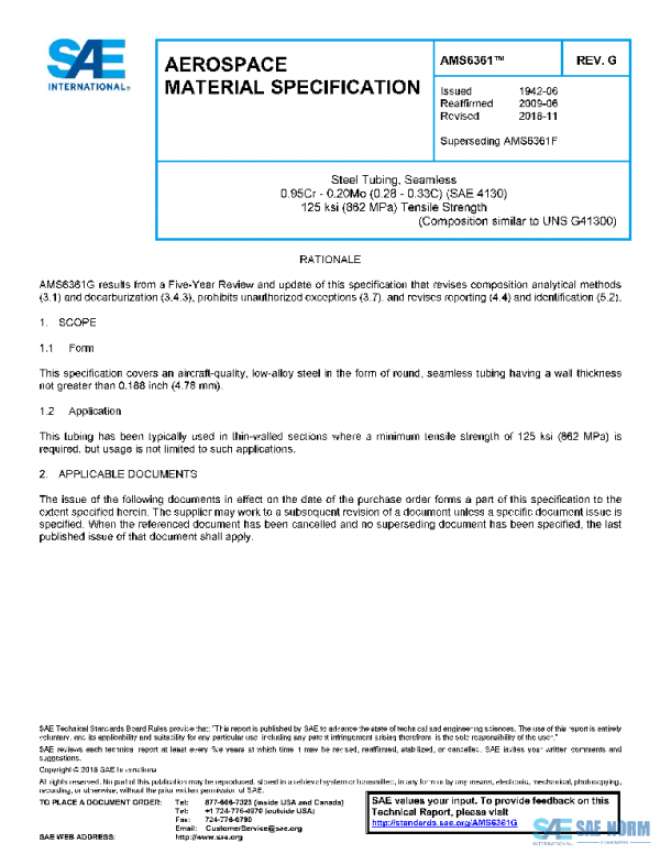 SAE AMS6361G PDF SAE AMS6361G PDF