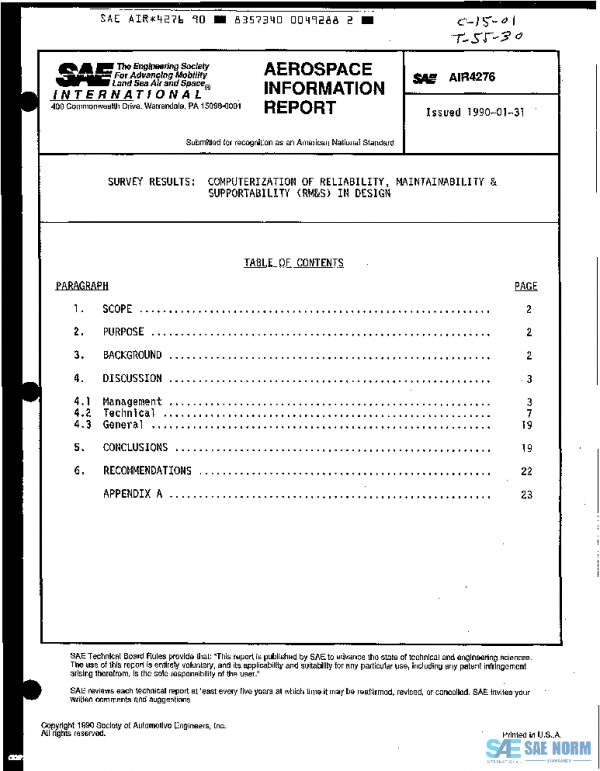SAE AIR4276 PDF