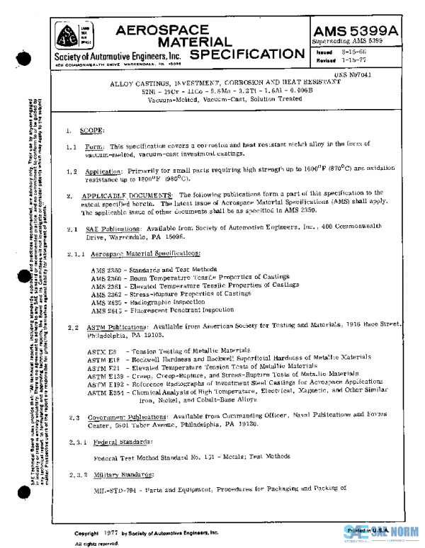 SAE AMS5399A PDF