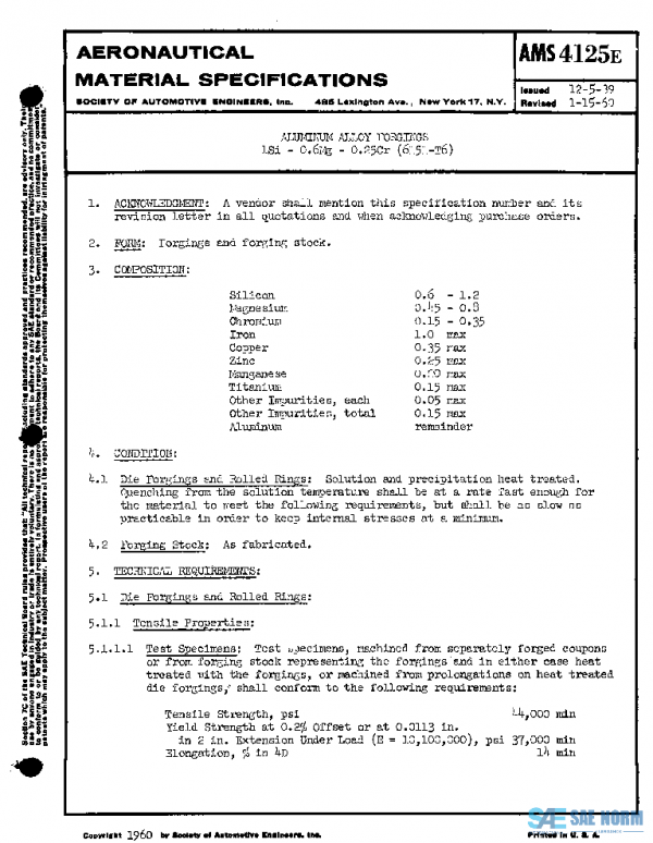 SAE AMS4125E PDF SAE AMS4125E PDF