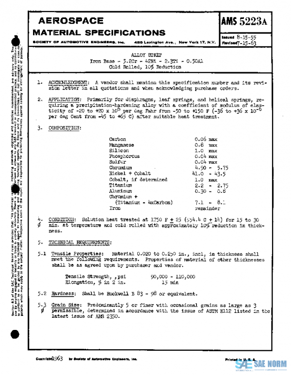 SAE AMS5223A PDF