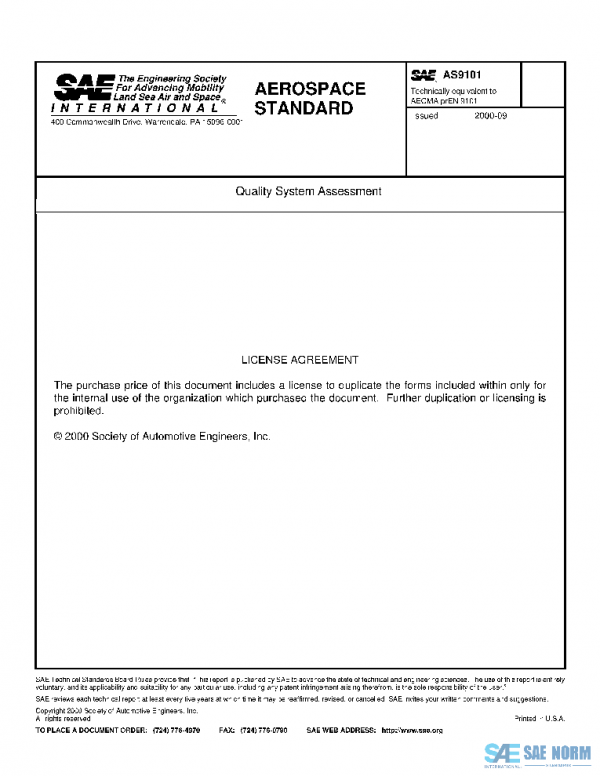 SAE AS9101 PDF