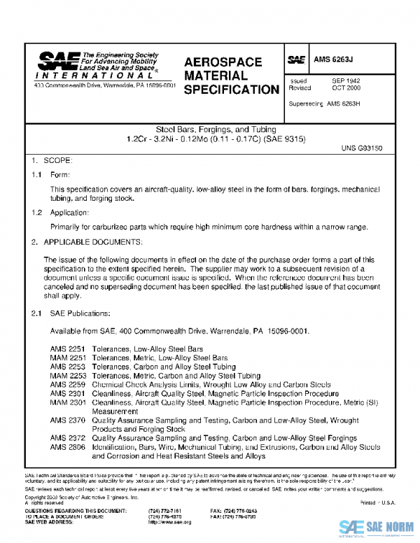 SAE AMS6263J PDF