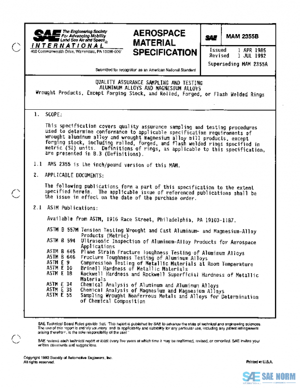 SAE MAM2355B PDF