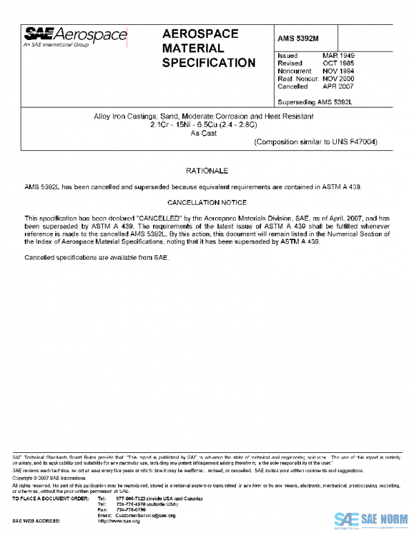 SAE AMS5392M PDF