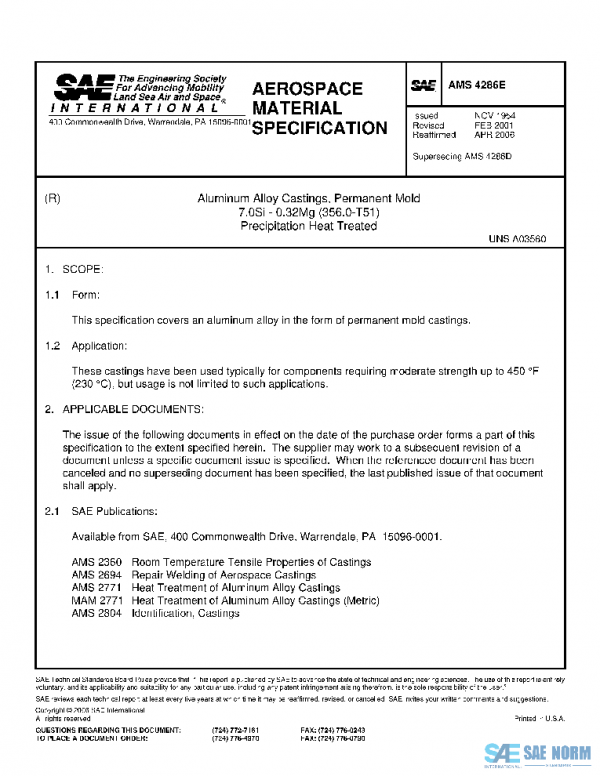 SAE AMS4286E PDF SAE AMS4286E PDF
