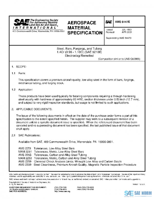 SAE AMS6447E PDF