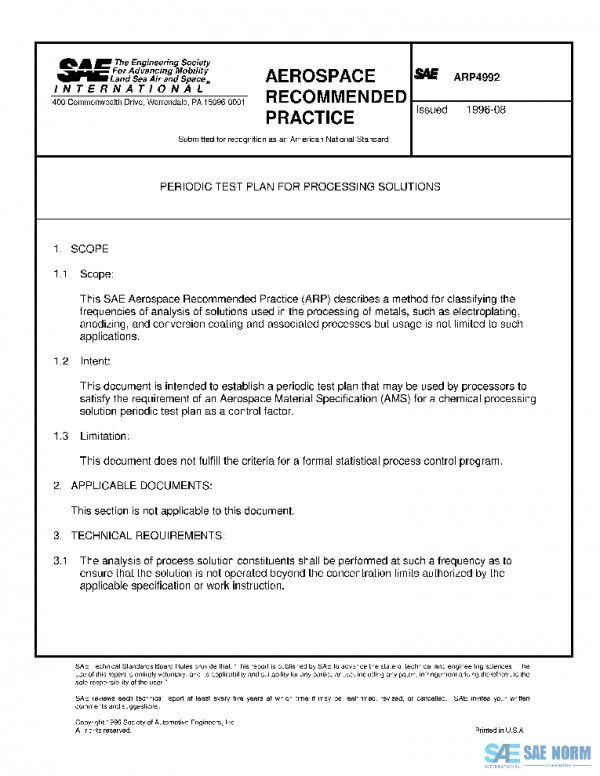 SAE ARP4992 PDF