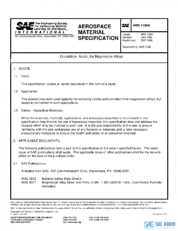 SAE AMS1538A PDF
