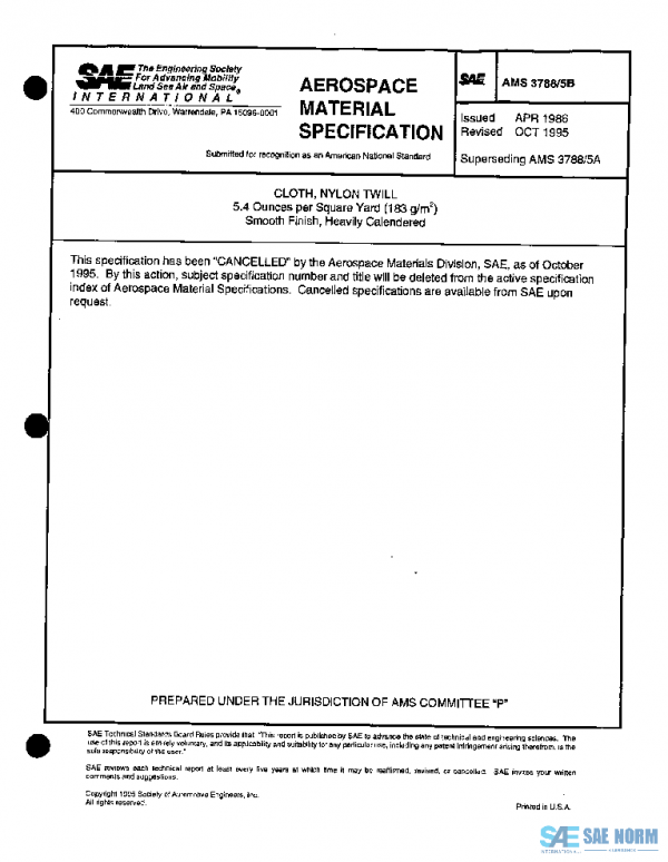 SAE AMS3788/5B PDF SAE AMS3788/5B PDF