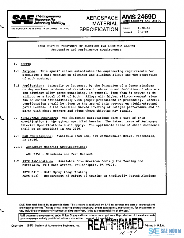 SAE AMS2469D PDF SAE AMS2469D PDF