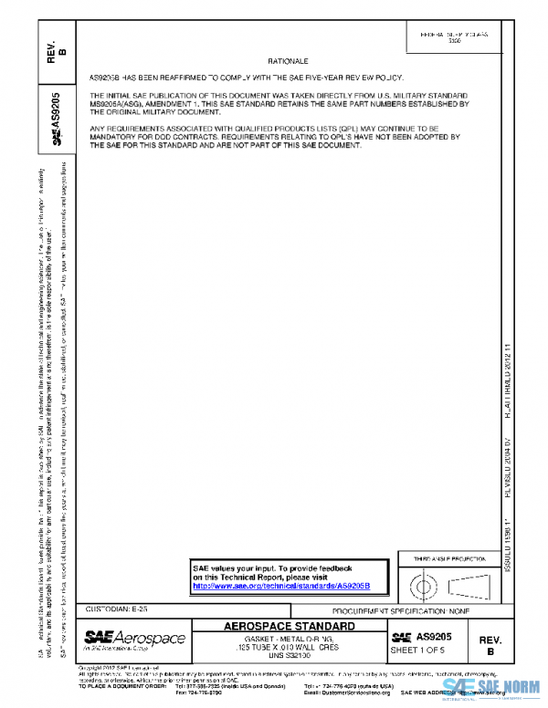 SAE AS9205B PDF