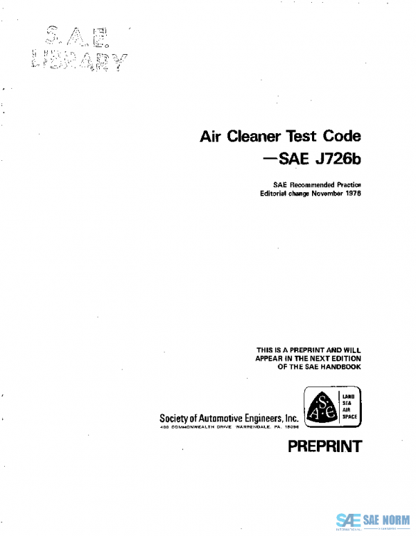 SAE J726B_197611 PDF