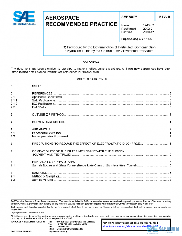 SAE ARP785B PDF