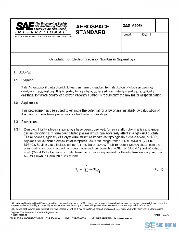 SAE AS5491 PDF