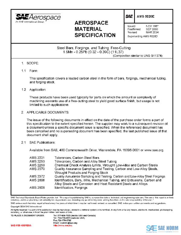 SAE AMS5020E PDF
