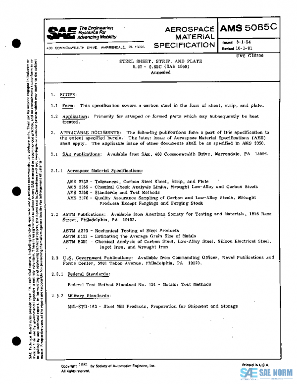 SAE AMS5085C PDF