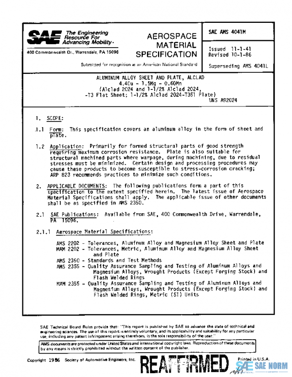 SAE AMS4041M PDF
