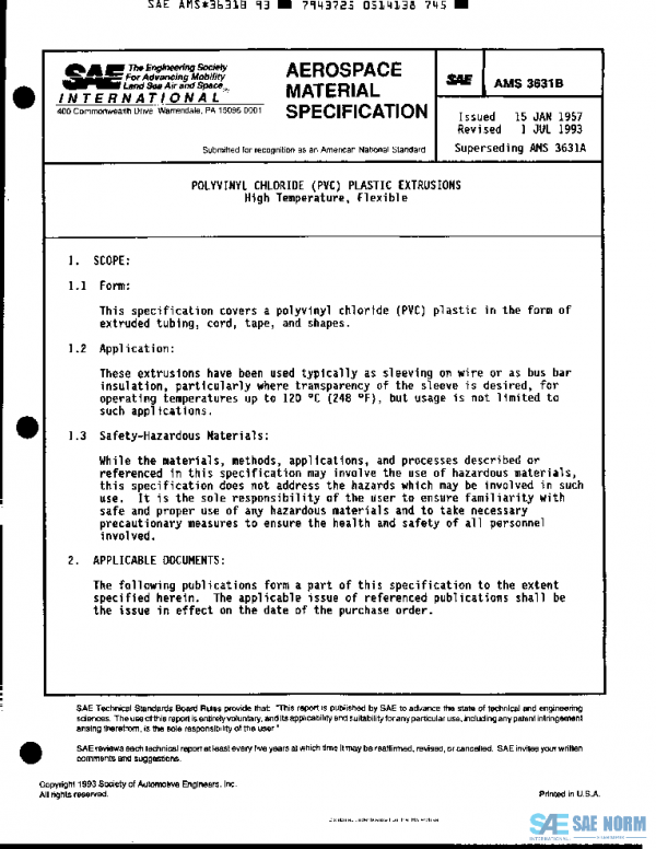 SAE AMS3631B PDF SAE AMS3631B PDF