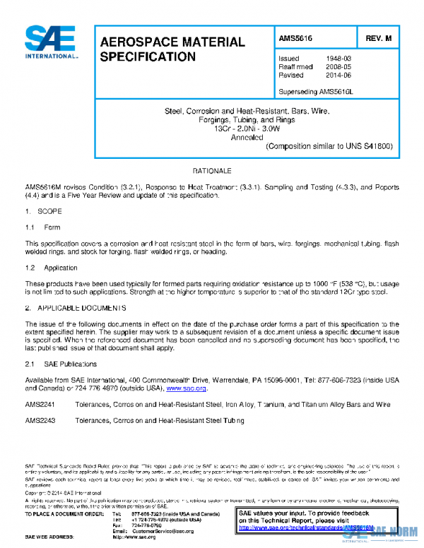SAE AMS5616M PDF
