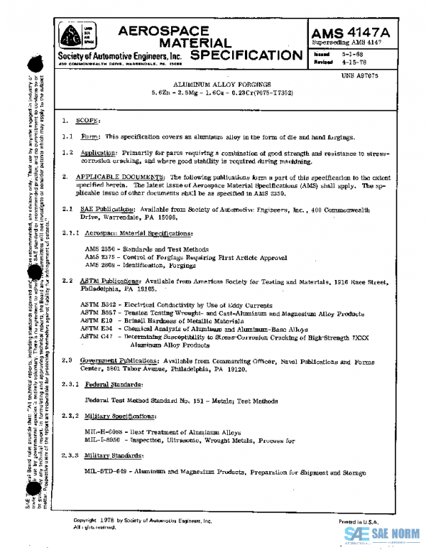 SAE AMS4147A PDF SAE AMS4147A PDF