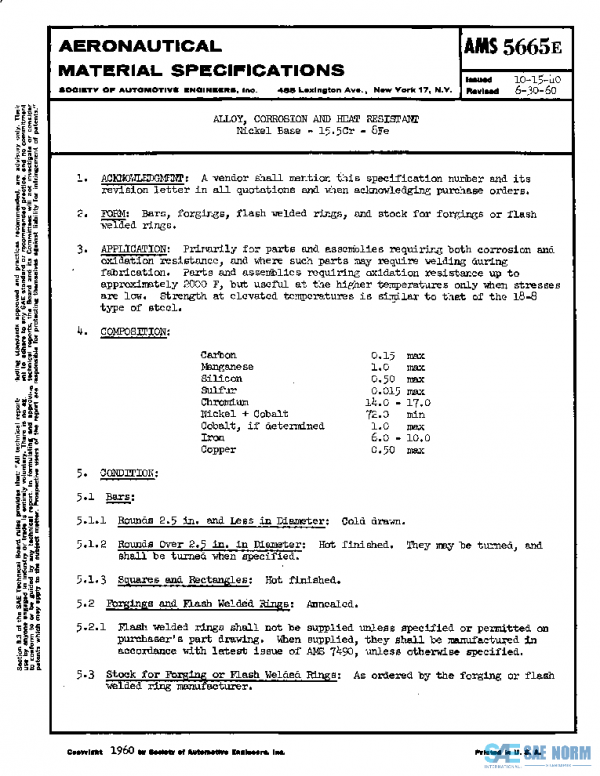 SAE AMS5665E PDF
