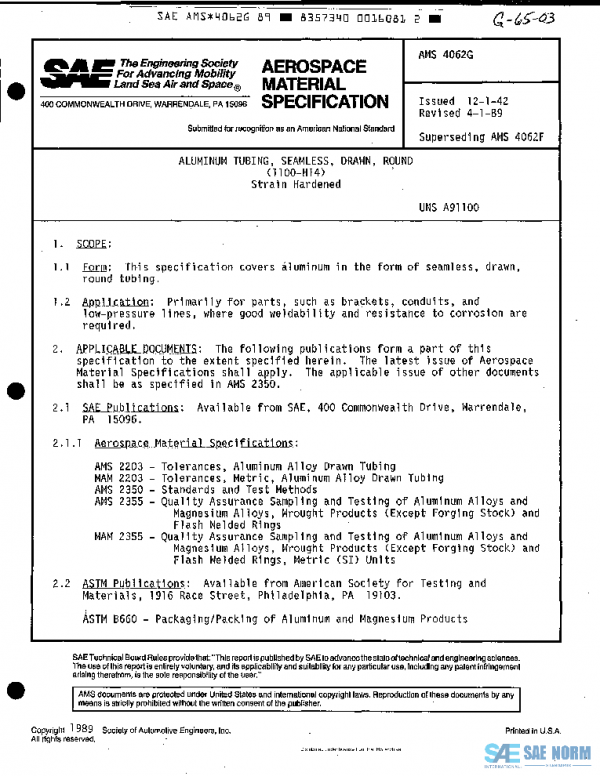 SAE AMS4062G PDF