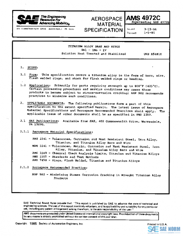 SAE AMS4972C PDF SAE AMS4972C PDF