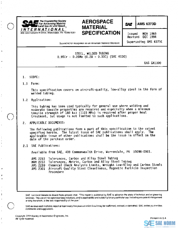 SAE AMS6373D PDF SAE AMS6373D PDF