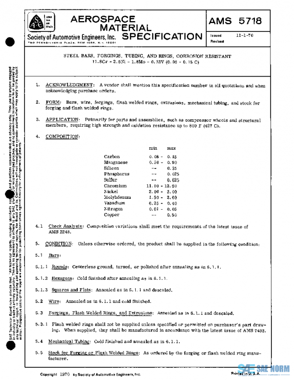SAE AMS5718 PDF SAE AMS5718 PDF